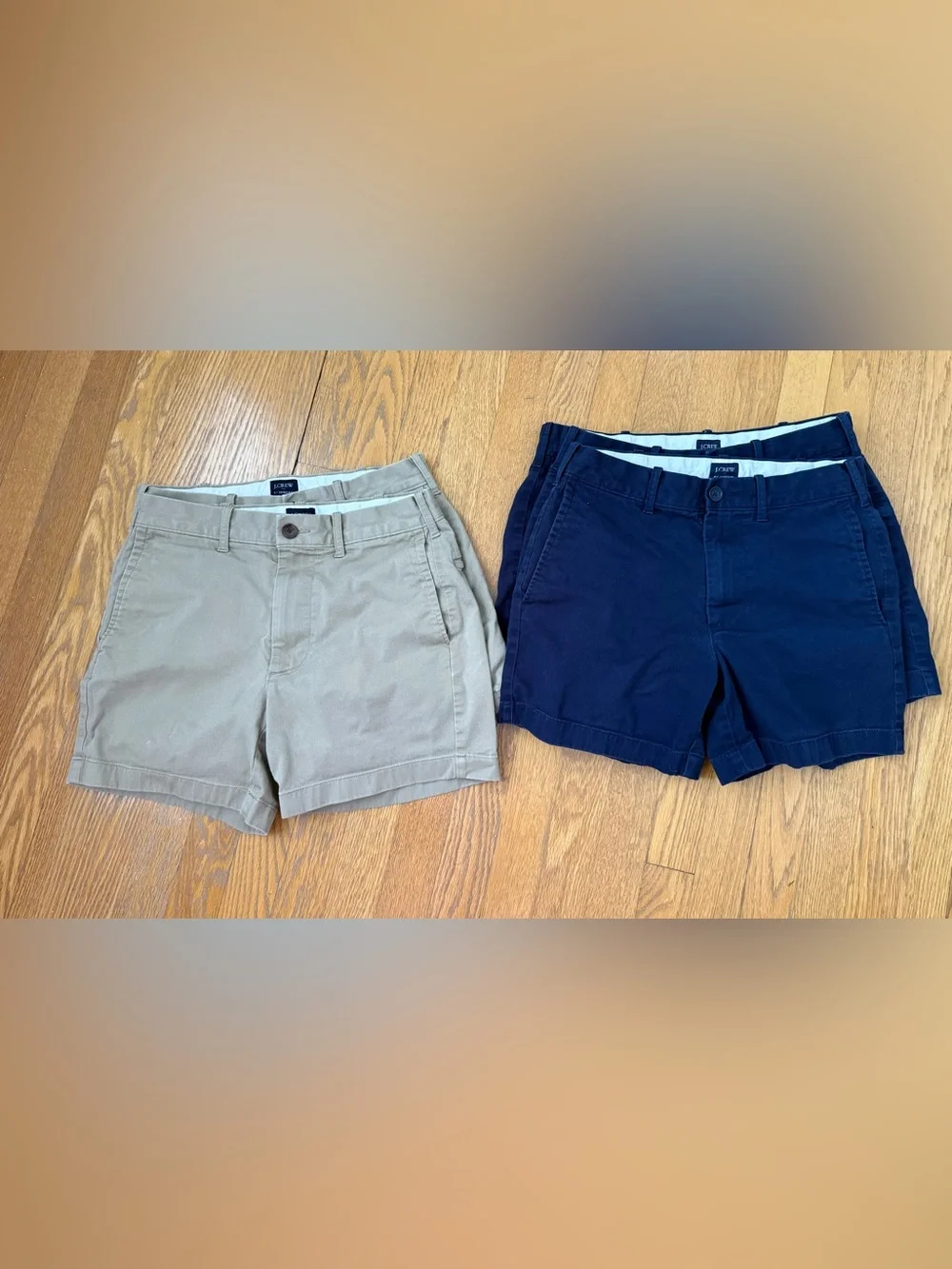 J. Crew Men's Chino Shorts in Khaki and Navy